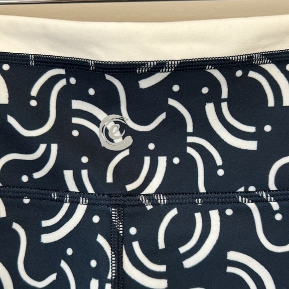 Johnny Was Calme Leggings Endurance High Waist Navy Blue and White Sz M NEW - Picture 6 of 10